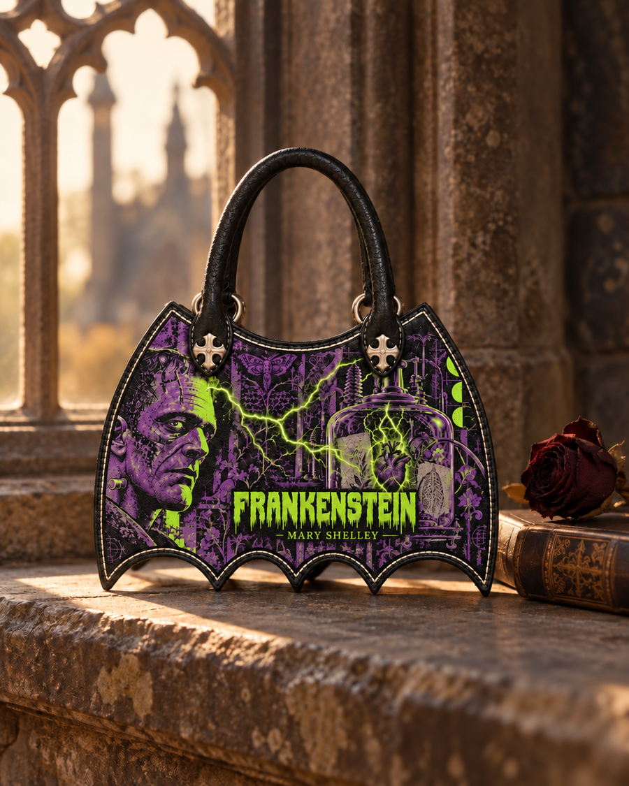 "Frankenstein" Lablight Violet Bat Wing Handbag