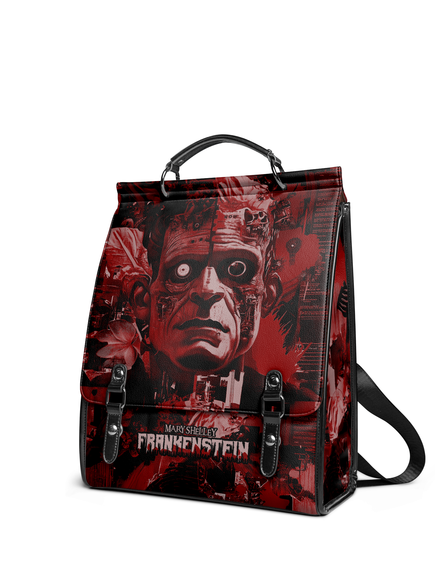 "Frankenstein" Heart Surge Leather Backpack