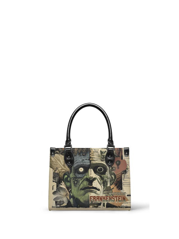 "Frankenstein" Old Parchment - Black Interior - Small Leather Handbag