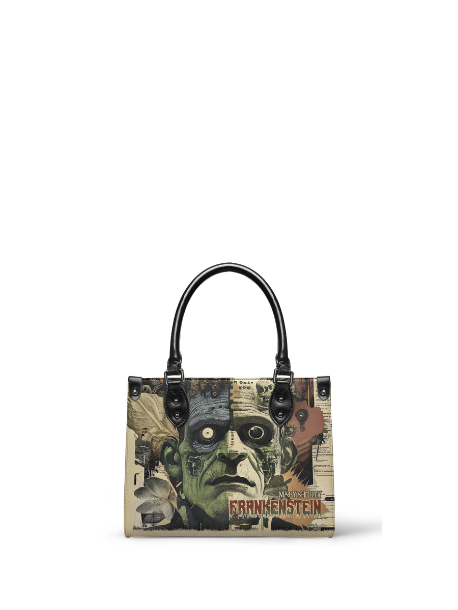 "Frankenstein" Old Parchment - Black Interior - Small Leather Handbag