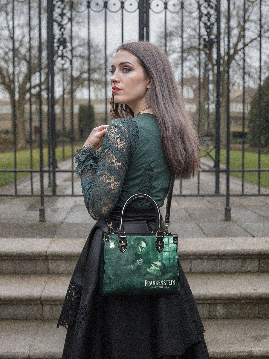 "Frankenstein" Mortuary Moss - Black Interior - Small Leather Handbag