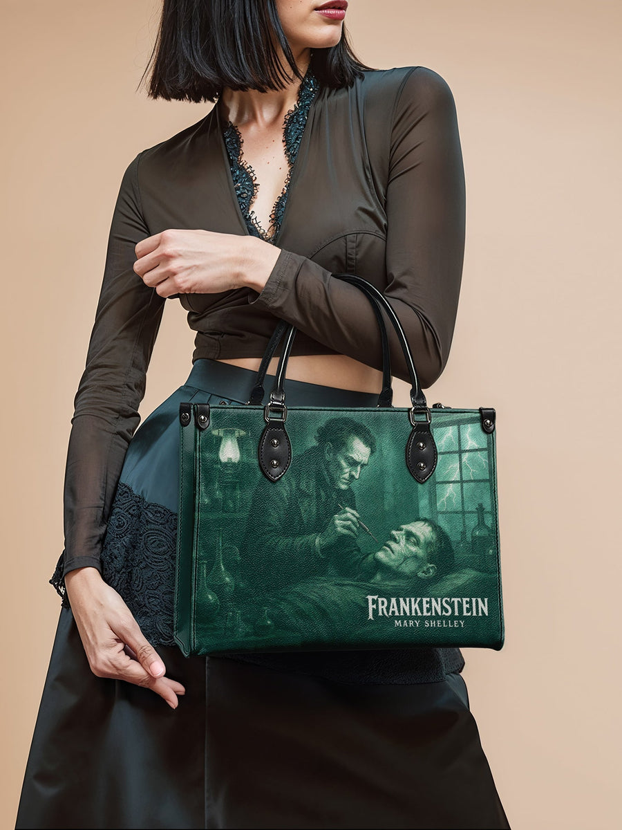 "Frankenstein" Mortuary Moss - Black Interior - Leather Handbag