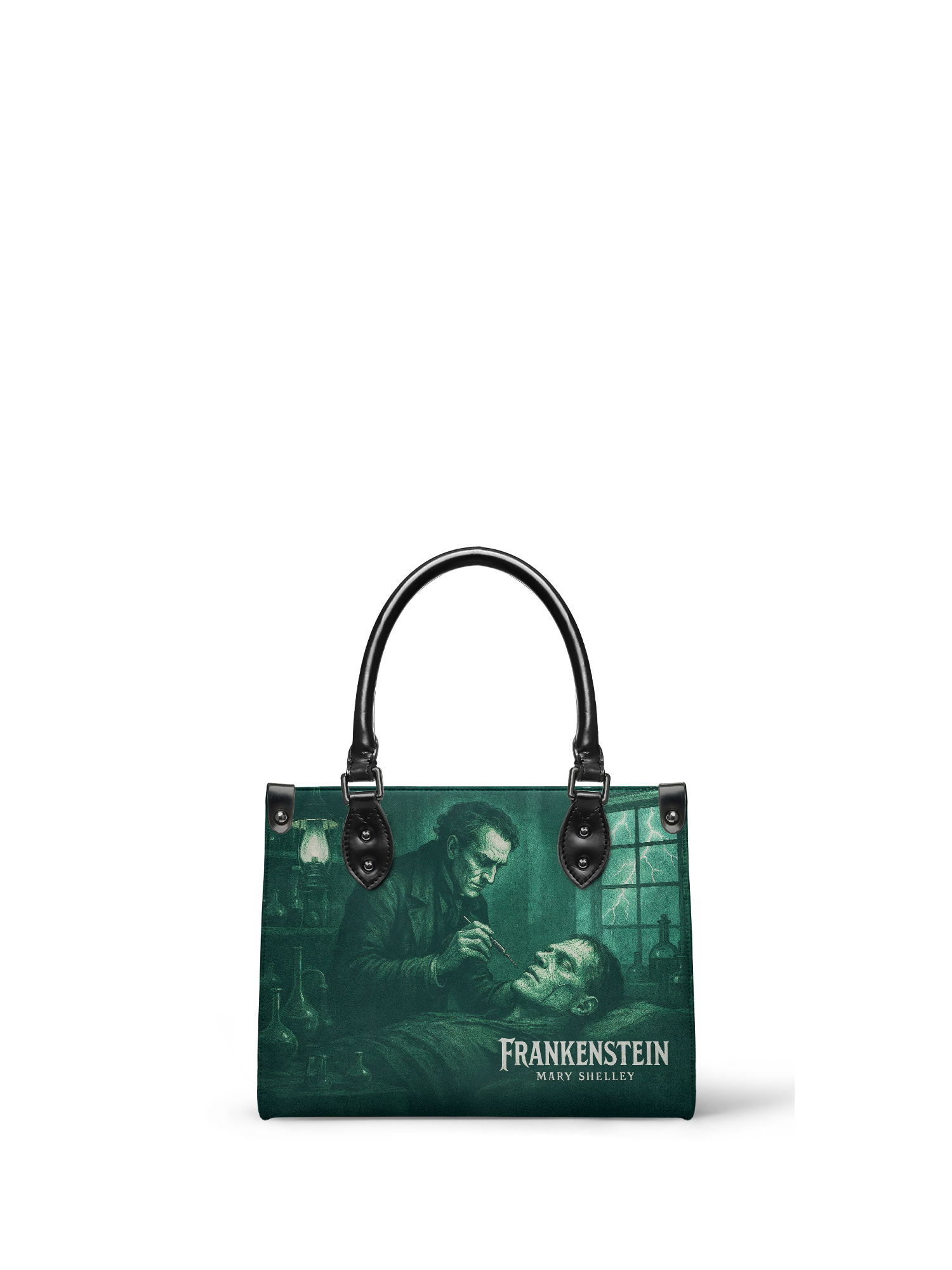 "Frankenstein" Mortuary Moss - Black Interior - Small Leather Handbag