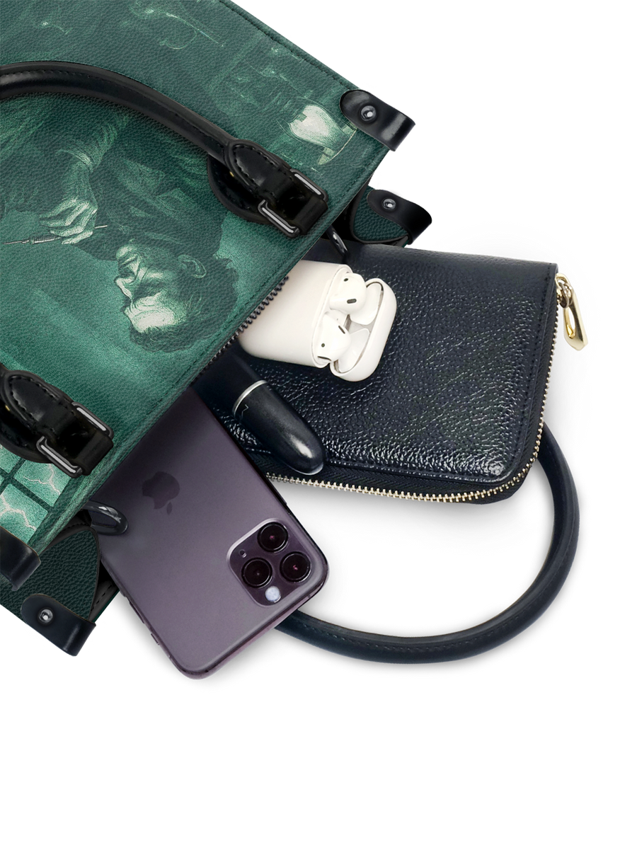 "Frankenstein" Mortuary Moss - Black Interior - Small Leather Handbag