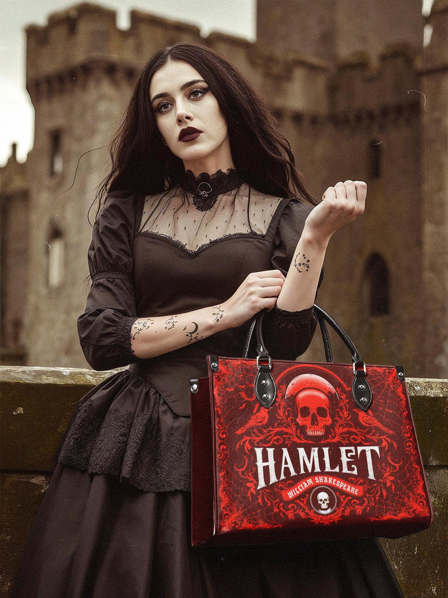 "Hamlet" The Red Room - Black Interior - Leather Handbag