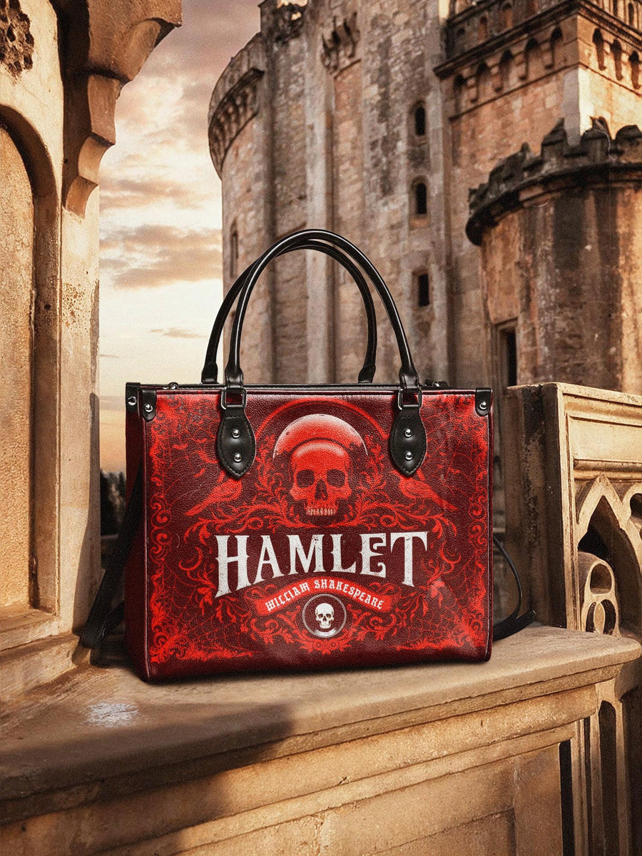 "Hamlet" The Red Room - Black Interior - Leather Handbag