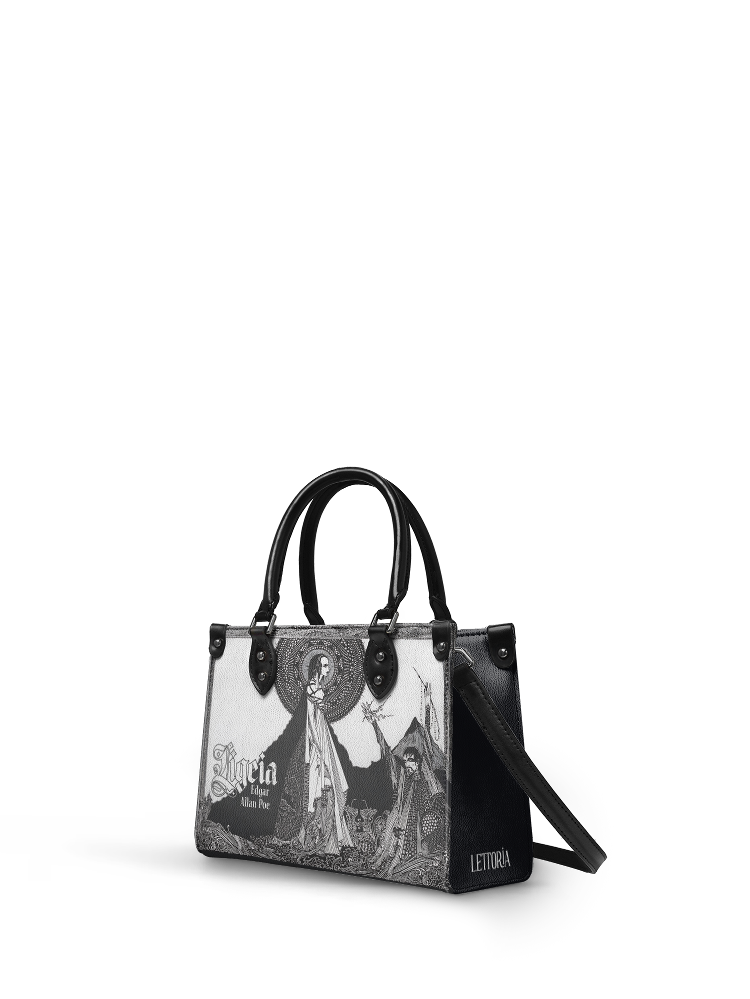 "Ligeia" - Black Interior - Small Leather Handbag