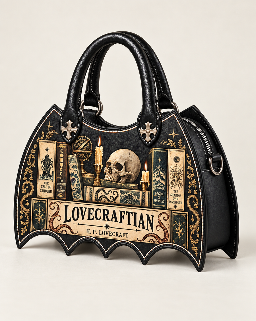 Lovecraftian Black Bat Wing Handbag