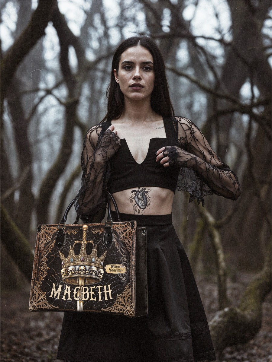 "Macbeth" - Black Interior - Leather Handbag