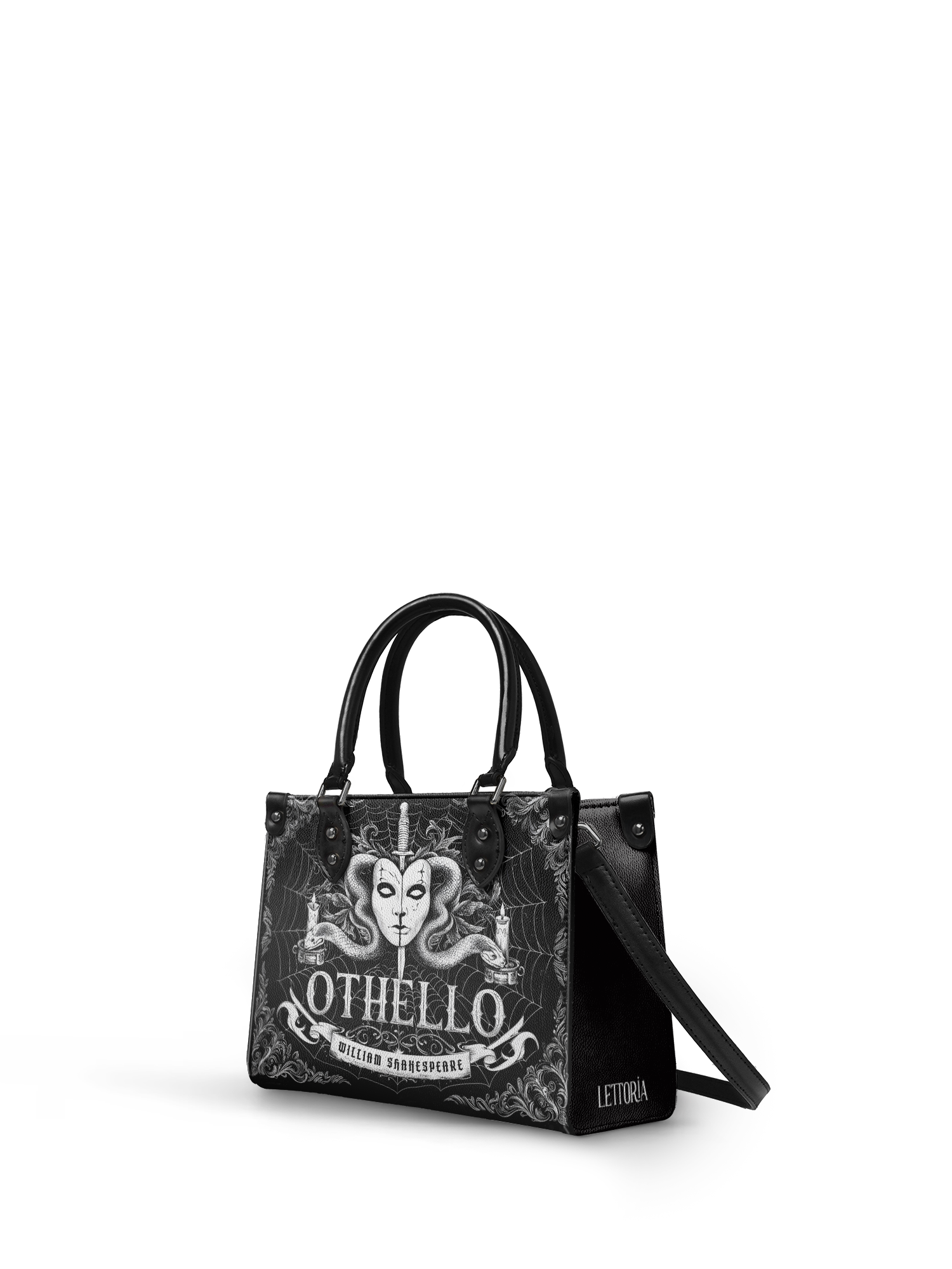 "Othello" - Black Interior - Small Leather Handbag