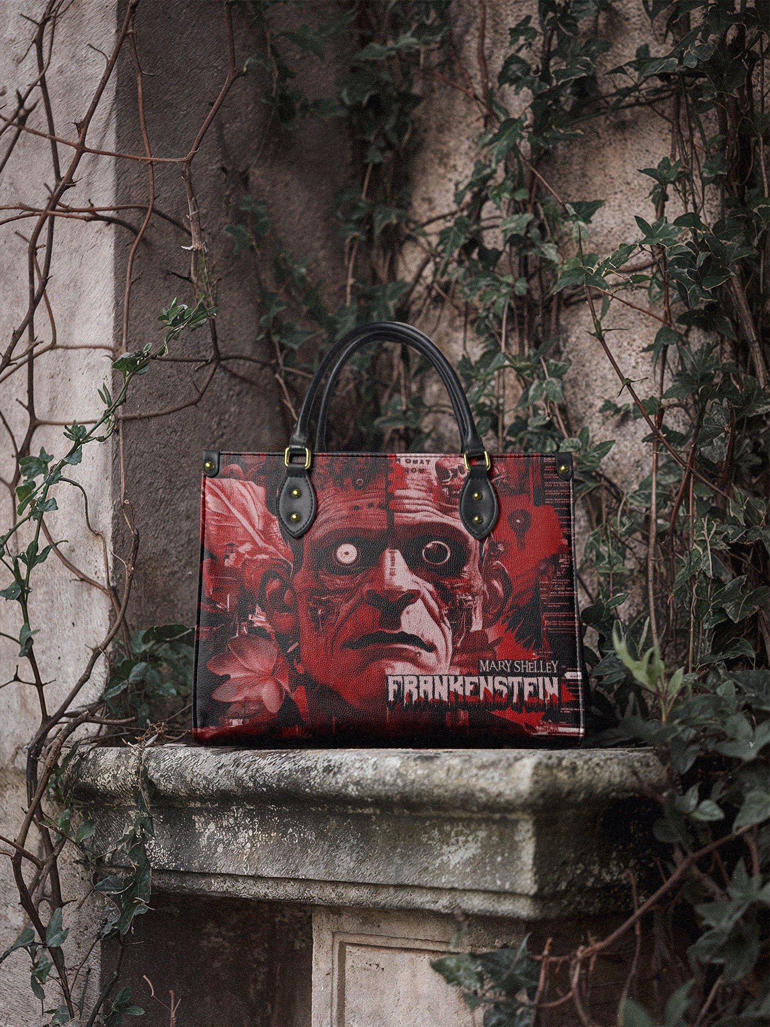 "Frankenstein" Heart Surge Leather Handbag
