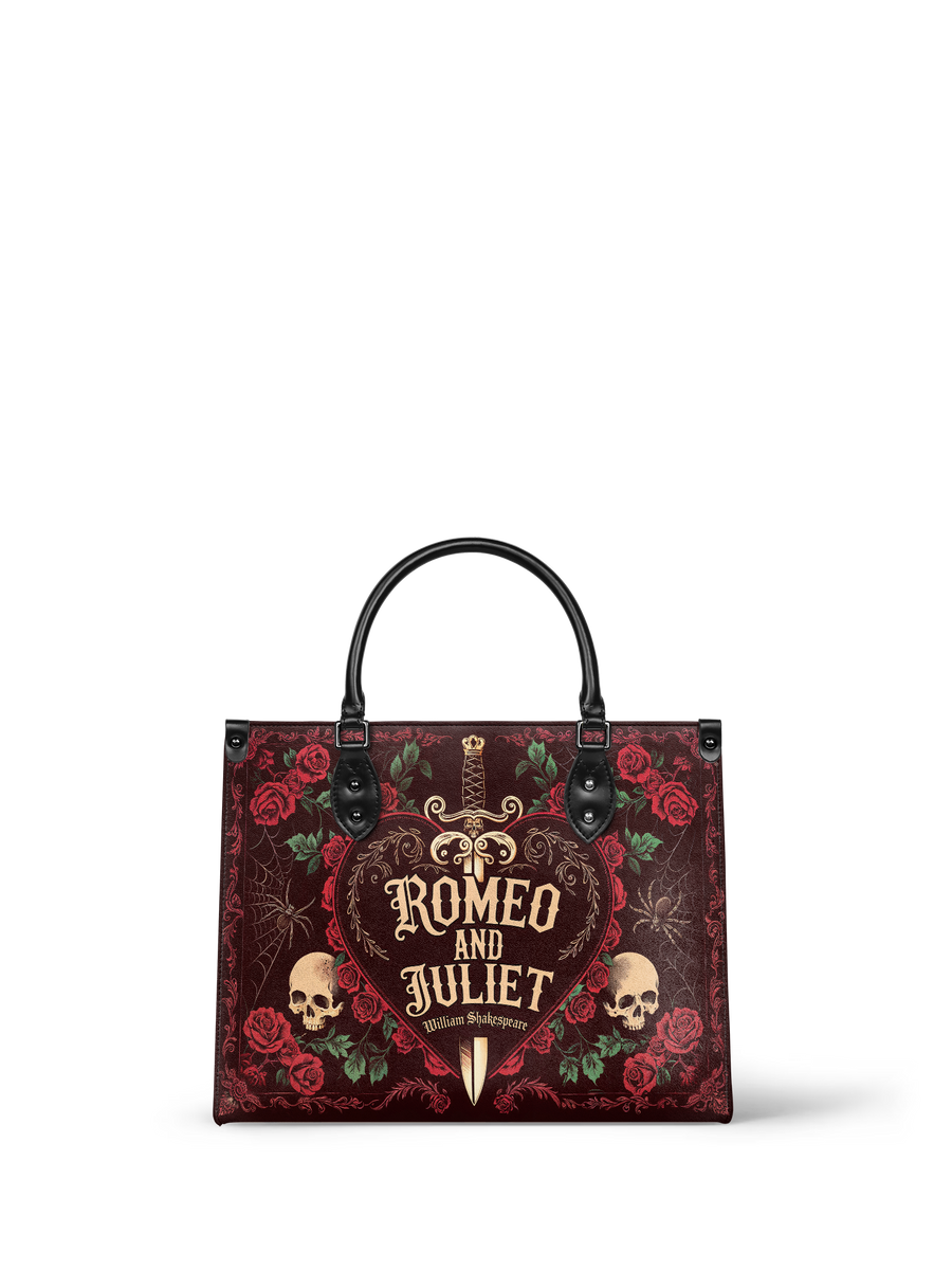 "Romeo And Juliet" Poison Rose - Black Interior - Leather Handbag