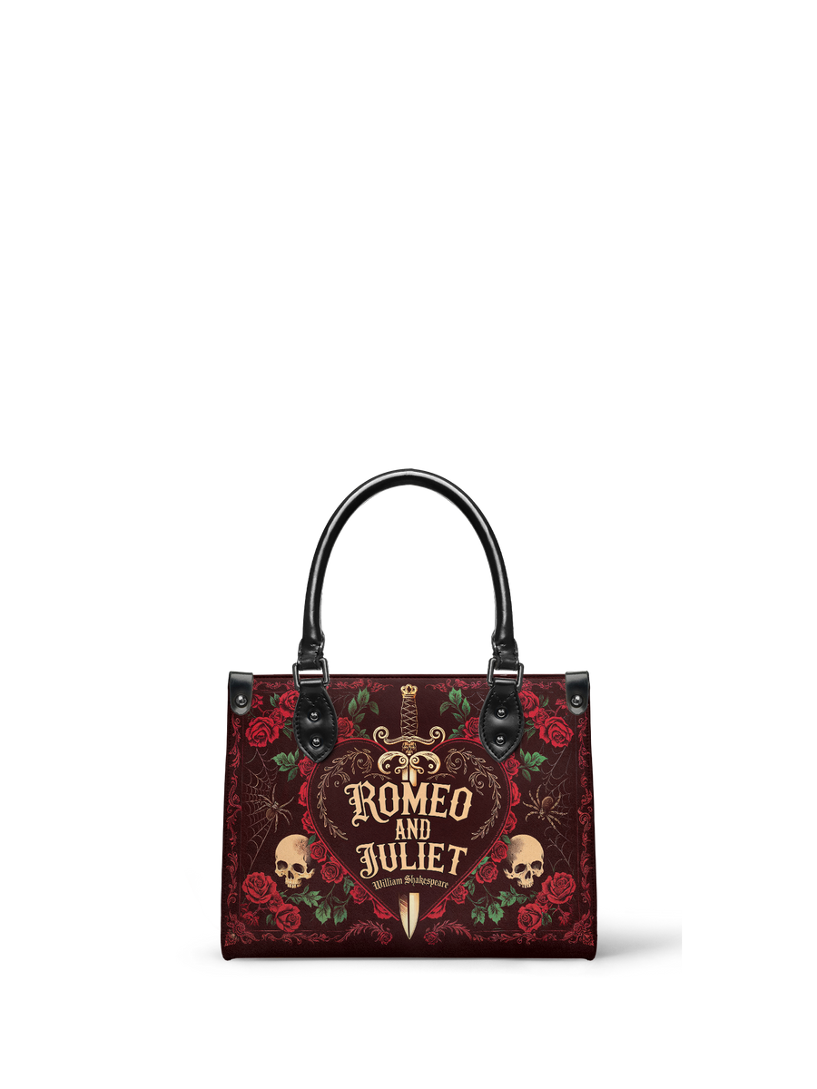 "Romeo And Juliet" Poison Rose - Black Interior - Small Leather Handbag