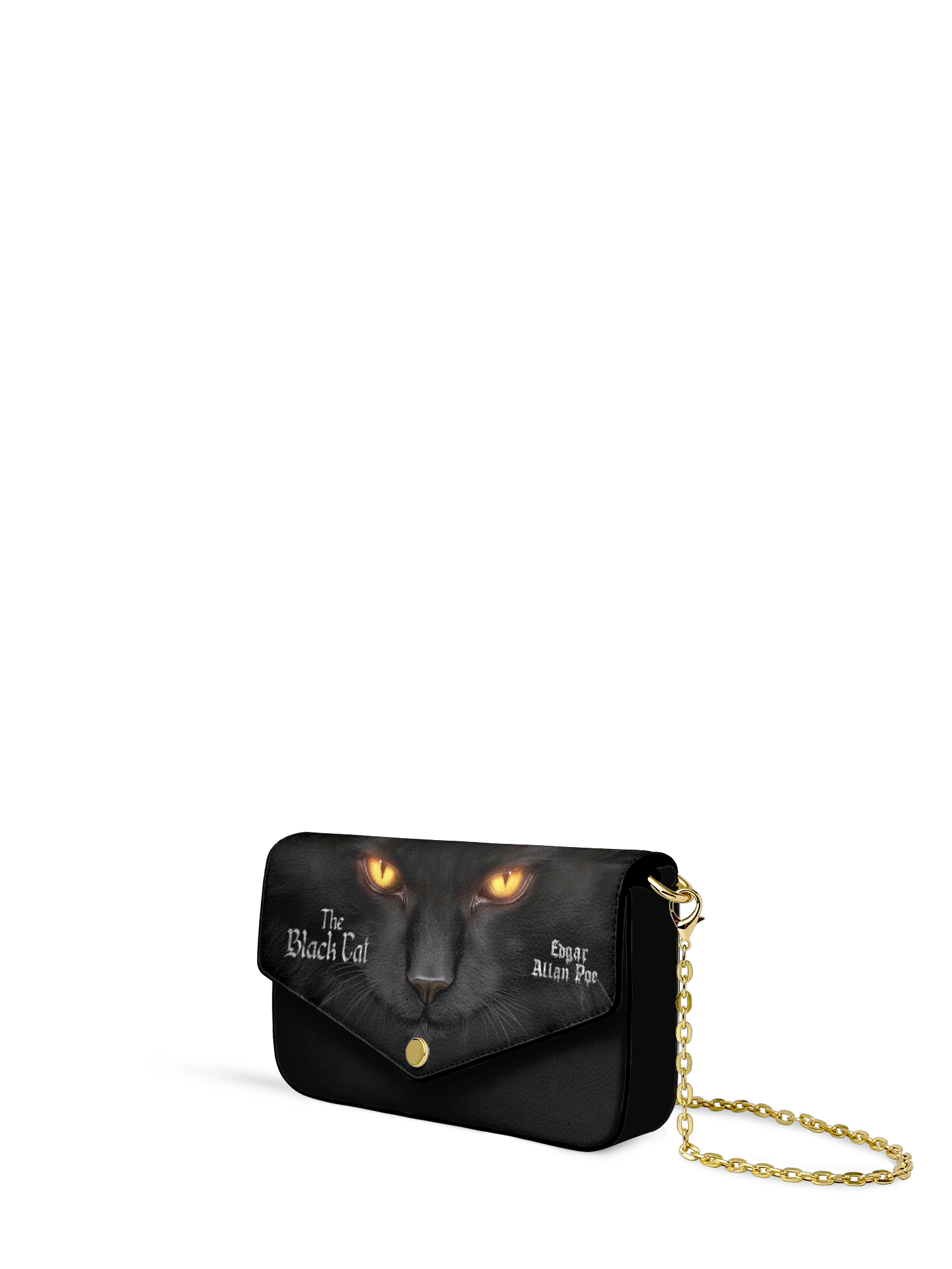 "The Black Cat" Envelope Chain Crossbody Bag
