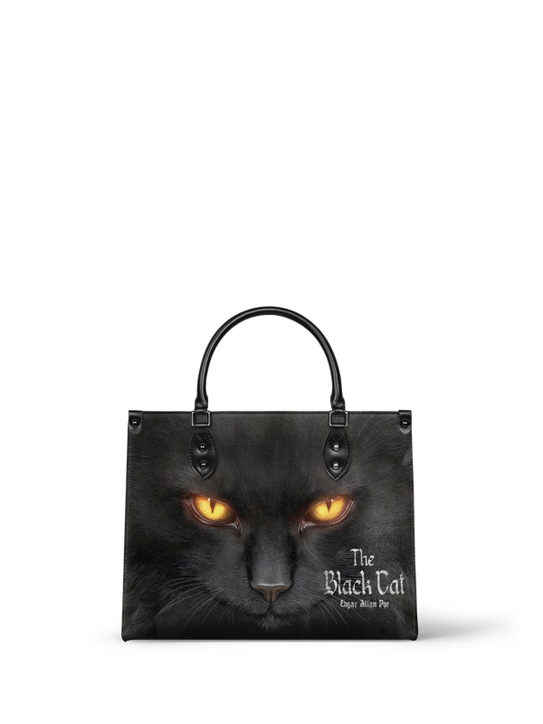 "The Black Cat" - Black Interior - Leather Handbag