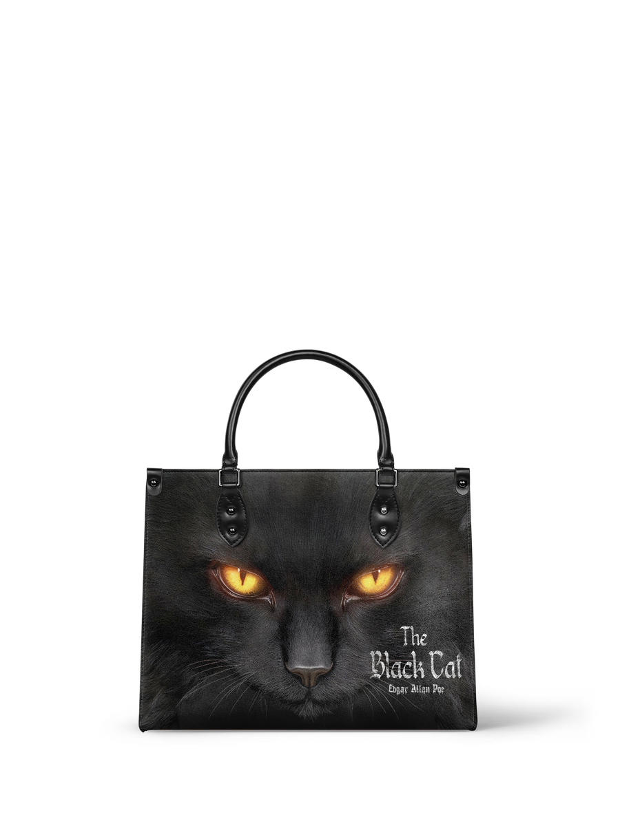"The Black Cat" - Black Interior - Leather Handbag