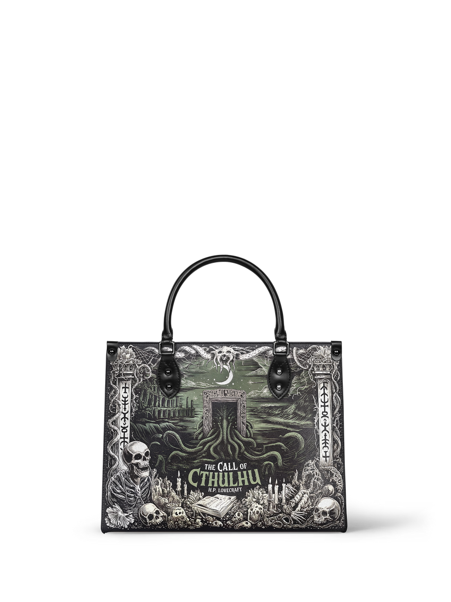 "The Call Of Cthulhu" - Black Interior - Leather Handbag