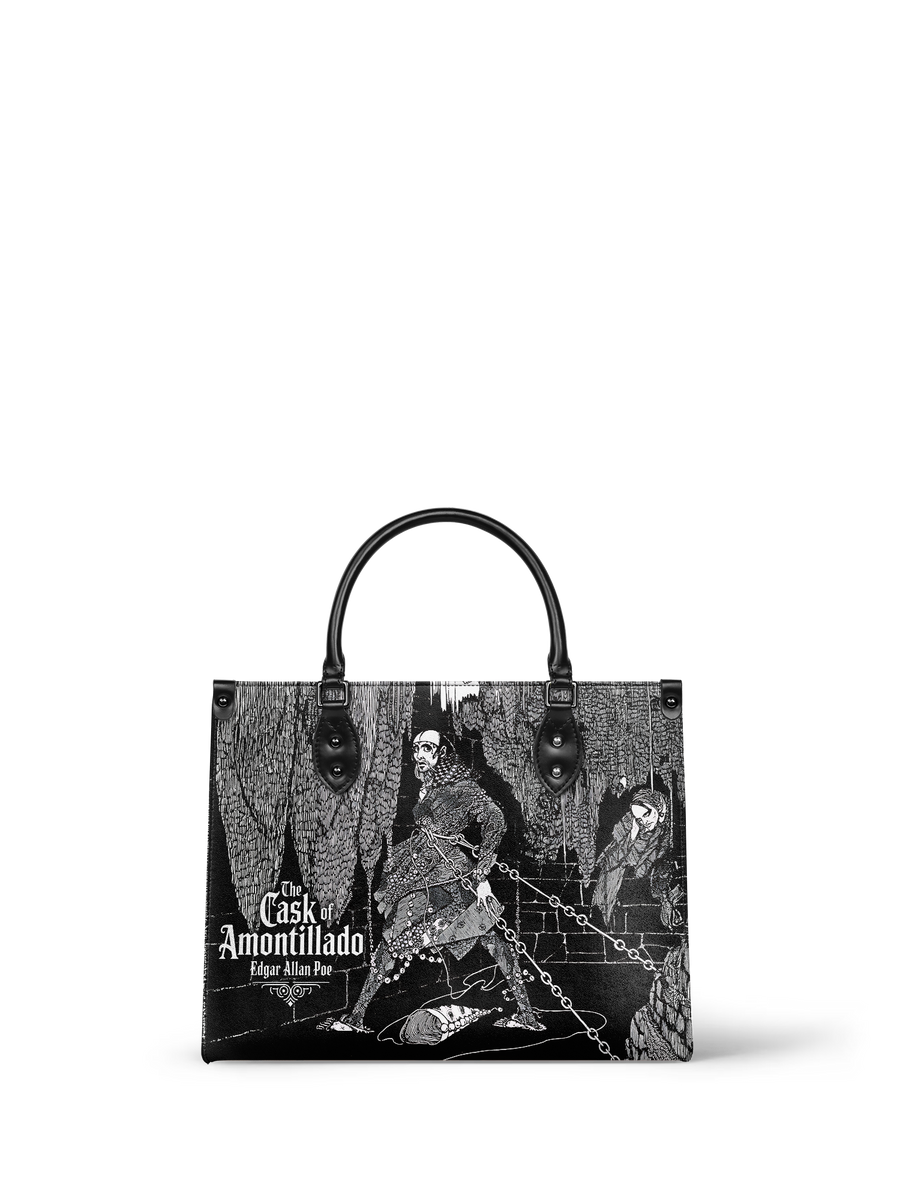 "The Cask Of Amontillado" - Black Interior - Leather Handbag