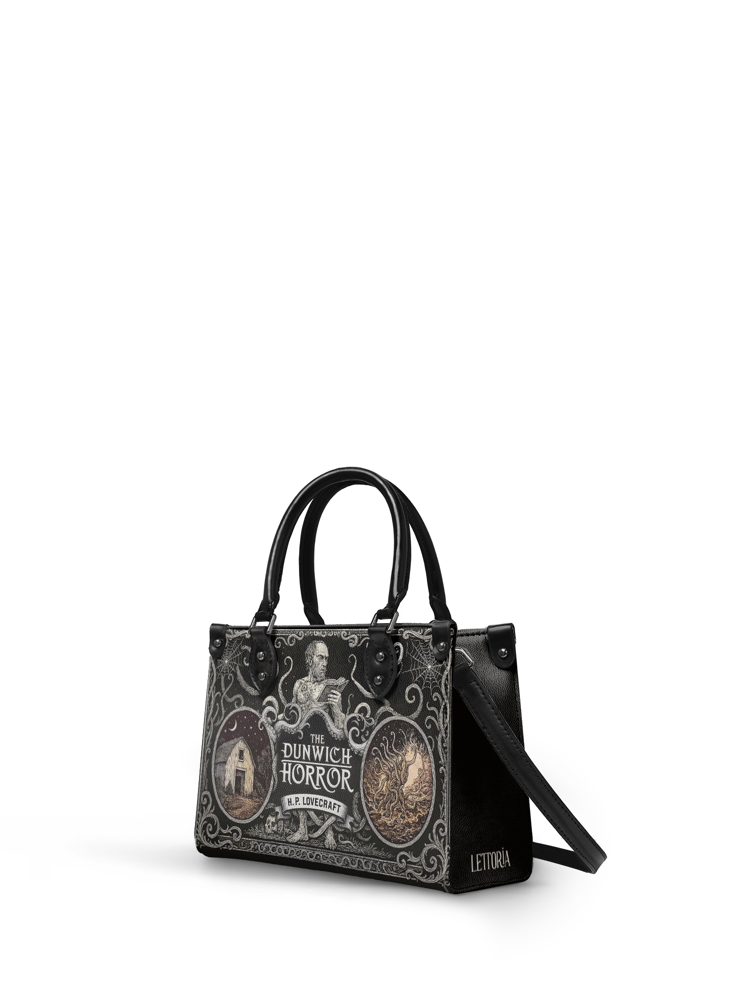 "The Dunwich Horror" - Black Interior - Small Leather Handbag