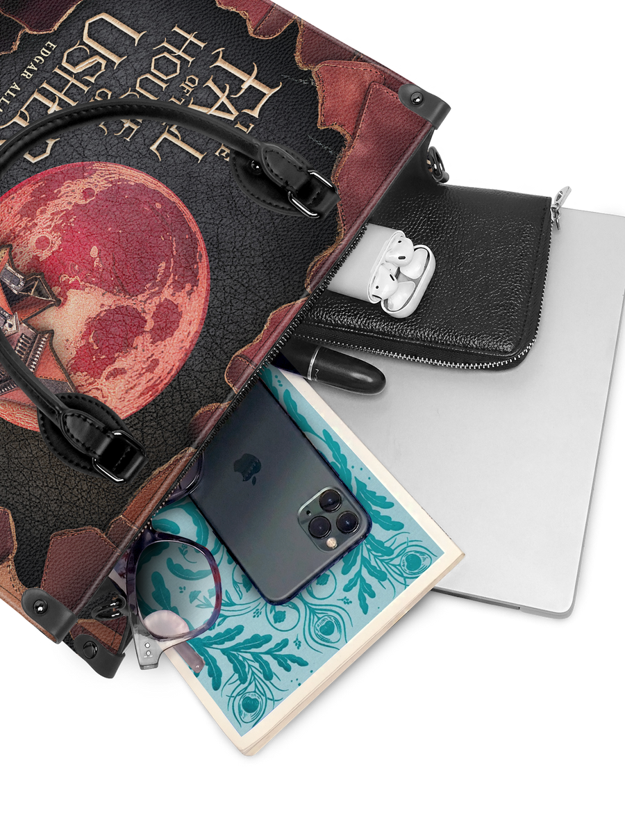 "The Fall Of The House Of Usher" - Black Interior - Leather Handbag