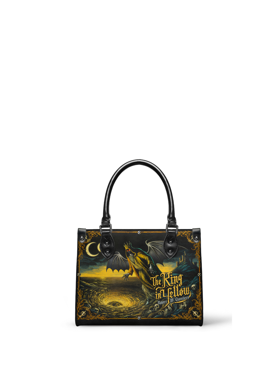"The King In Yellow" - Black Interior - Small Leather Handbag
