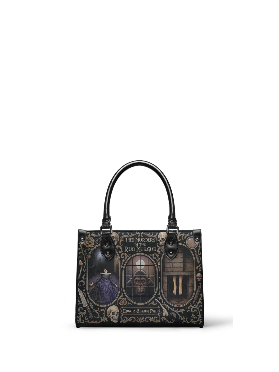 "The Murders In The Rue Morgue" - Black Interior - Small Leather Handbag