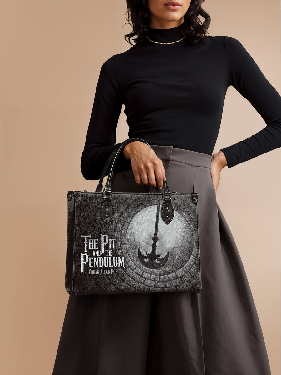"The Pit And The Pendulum" - Black Interior - Leather Handbag