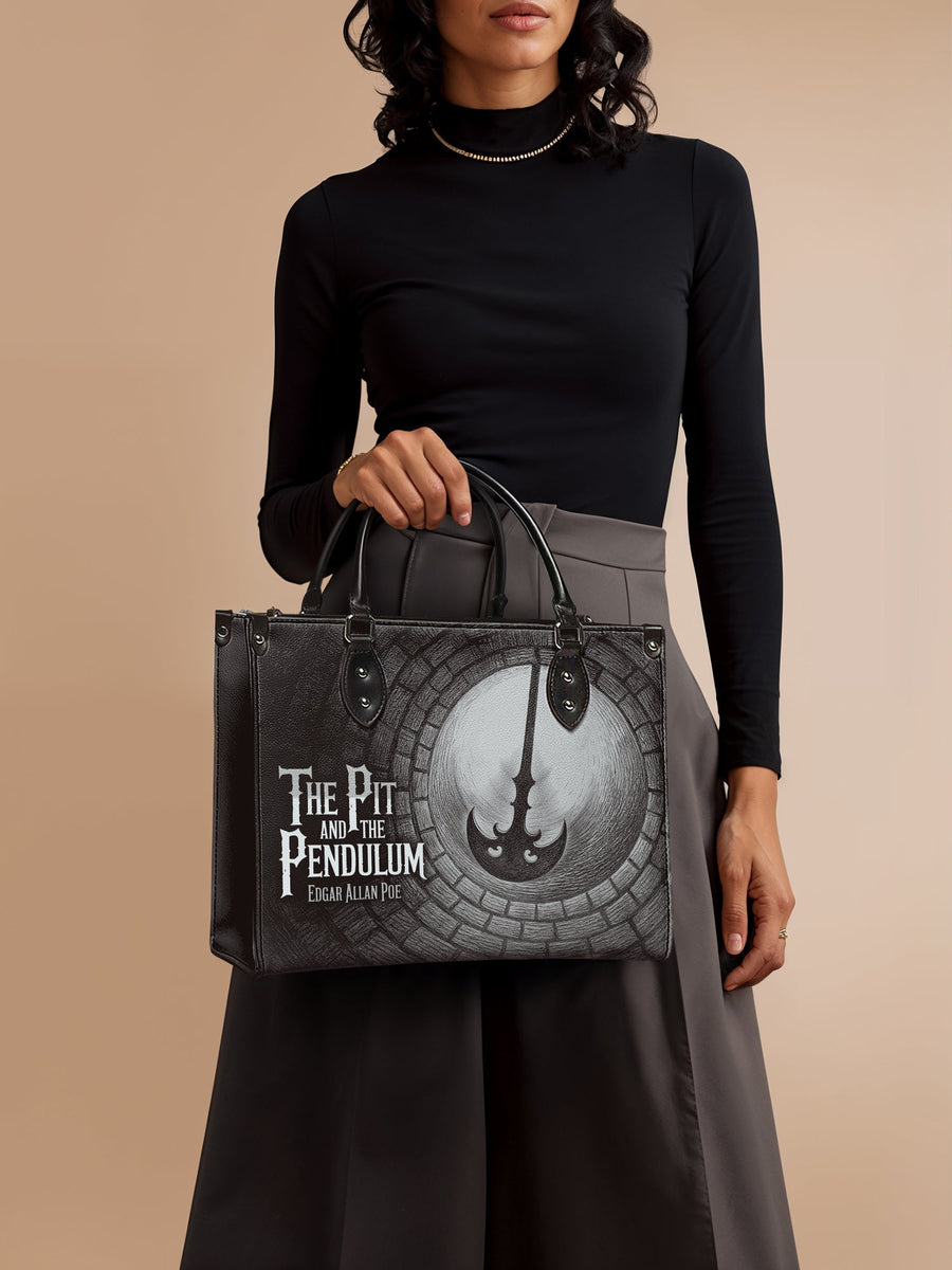 "The Pit And The Pendulum" - Black Interior - Leather Handbag