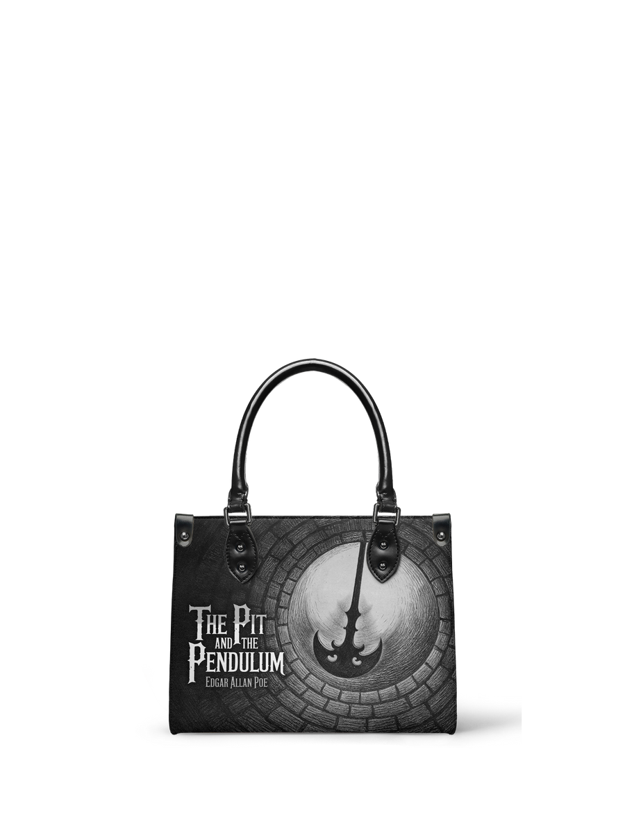 "The Pit And The Pendulum" - Black Interior - Small Leather Handbag