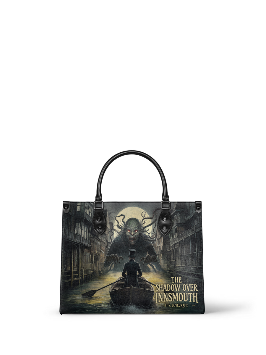 "The Shadow Over Innsmouth" - Black Interior - Leather Handbag
