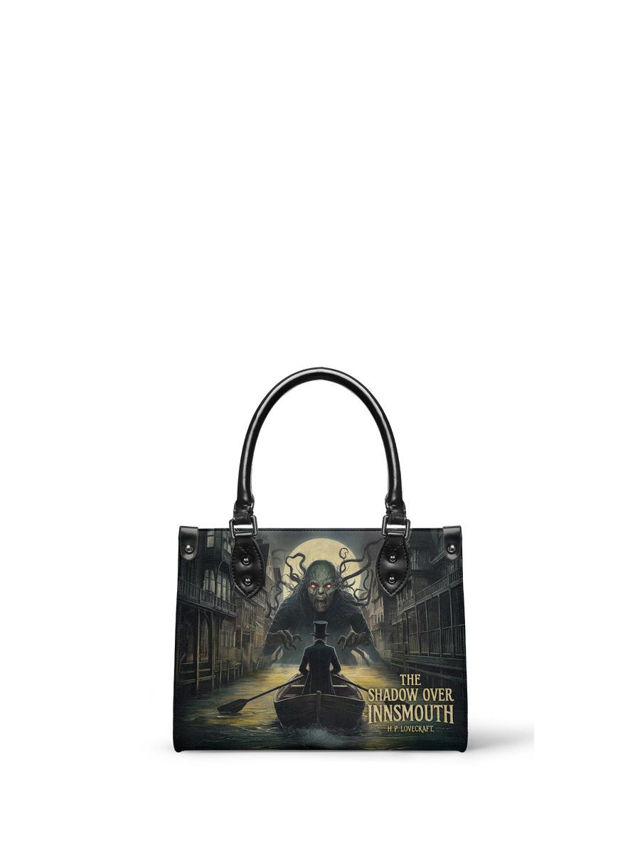 "The Shadow Over Innsmouth" - Black Interior - Small Leather Handbag