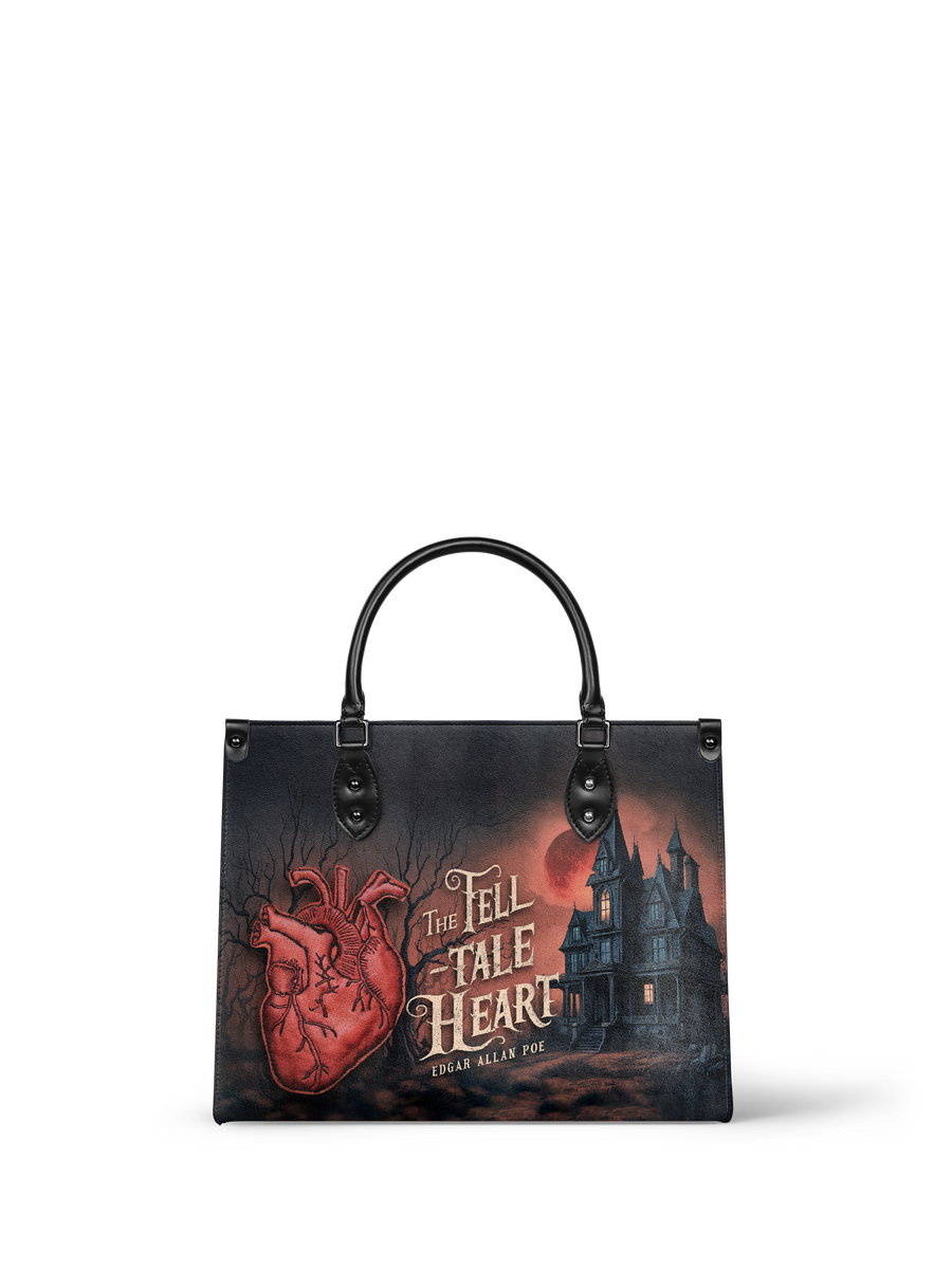 "The Tell-Tale Heart" - Black Interior - Leather Handbag