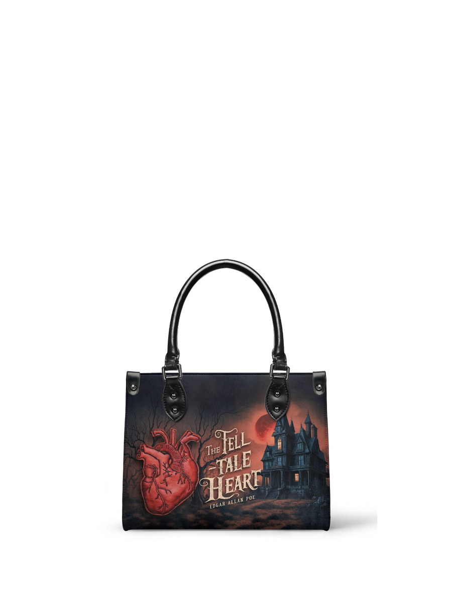 "The Tell-Tale Heart" - Black Interior - Small Leather Handbag
