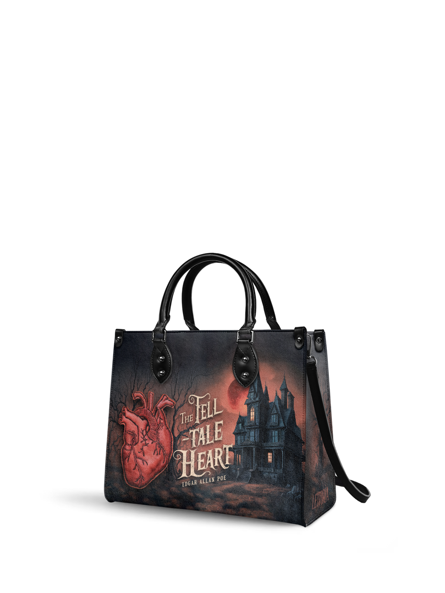 "The Tell-Tale Heart" - Black Interior - Leather Handbag
