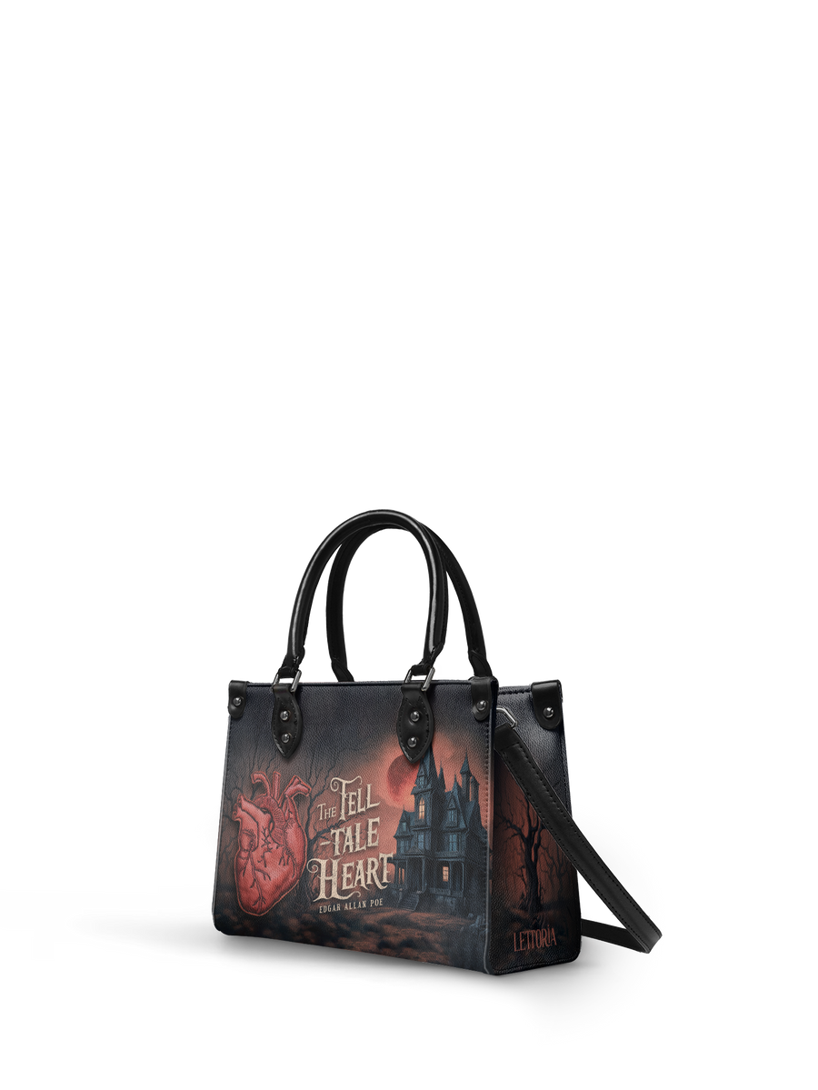 "The Tell-Tale Heart" - Black Interior - Small Leather Handbag