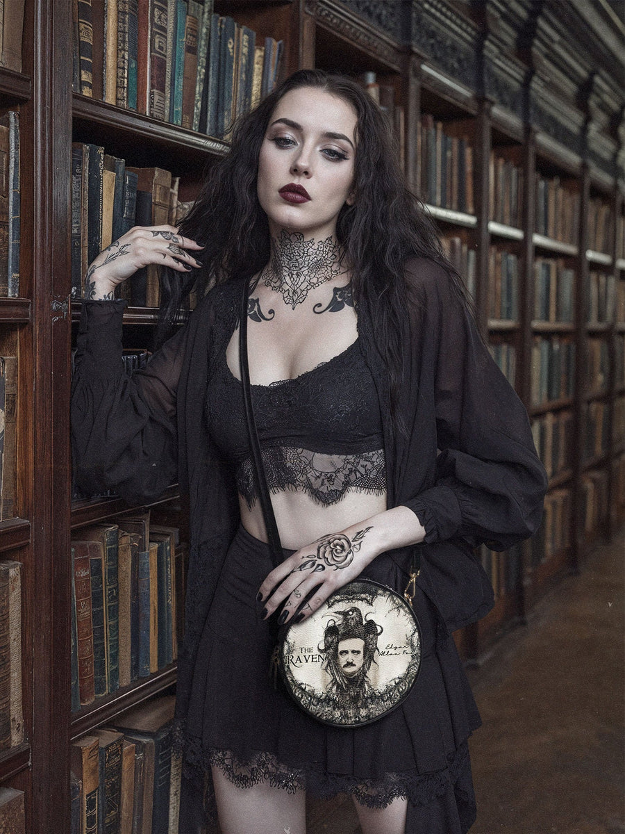 "The Raven" Circle Crossbody Bag
