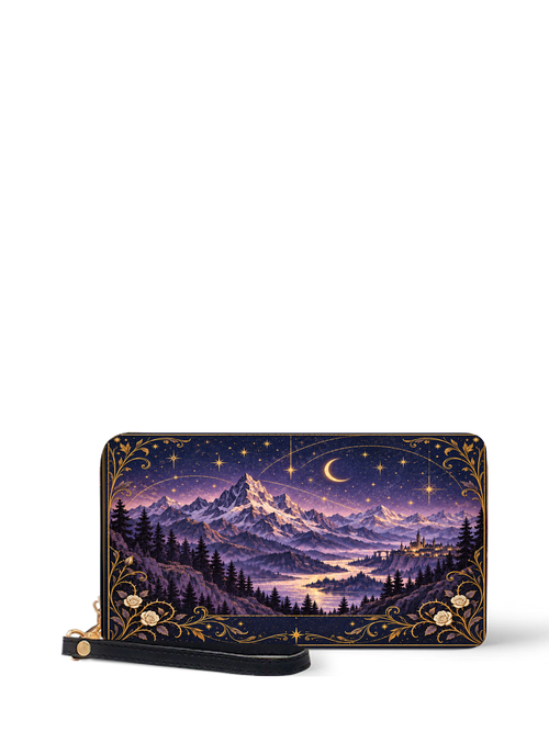 "Amethyst Peaks" Moonlit Valley Long Wallet