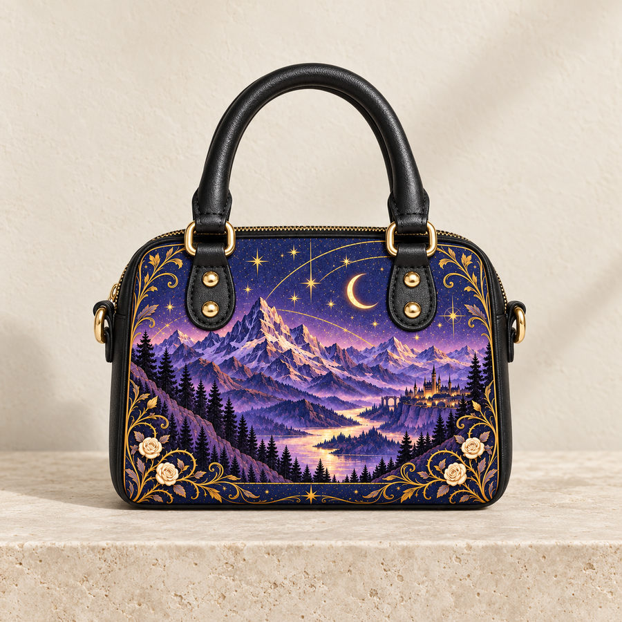 "Amethyst Peaks" Moonlit Valley Mini Satchel