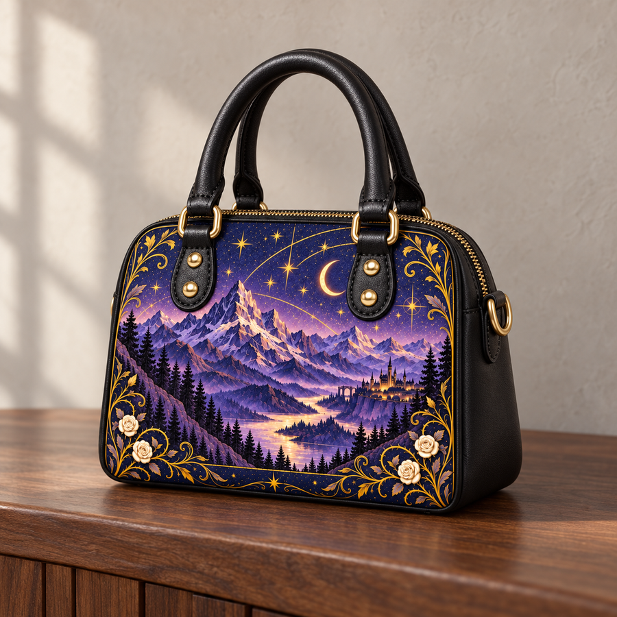 "Amethyst Peaks" Moonlit Valley Mini Satchel