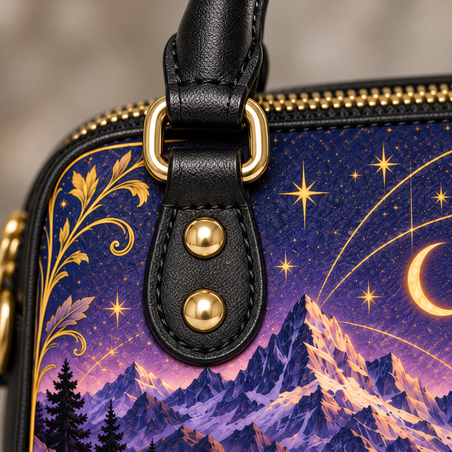 "Amethyst Peaks" Moonlit Valley Mini Satchel