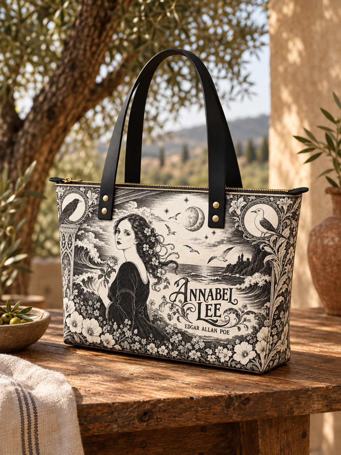 "Annabel Lee" Leather Tote Bag