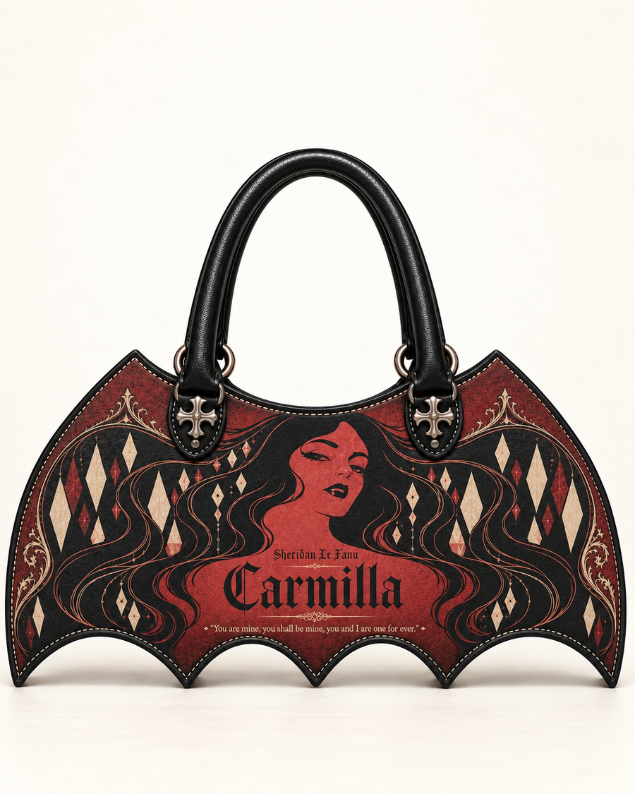 "Carmilla" Crimson Bride Bat Wing Handbag