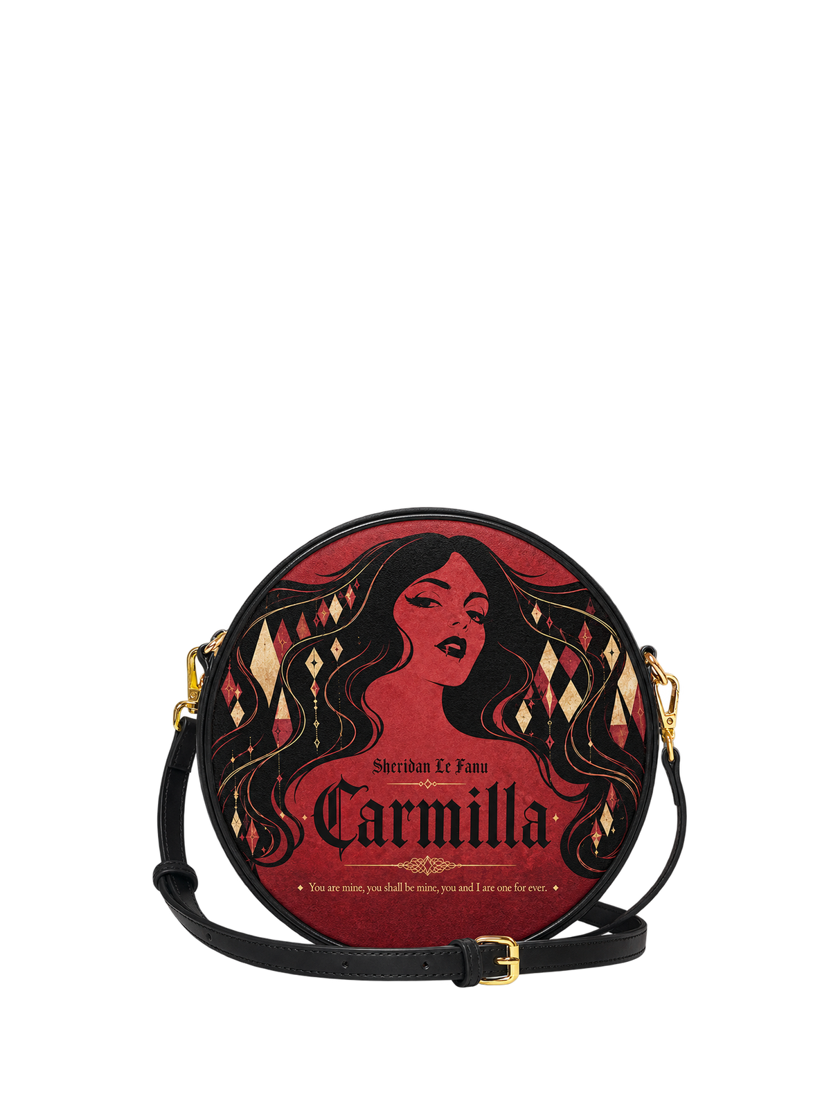 "Carmilla" Crimson Bride Circle Crossbody Bag