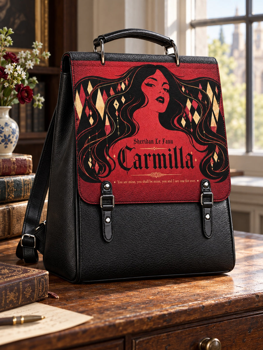 "Carmilla" Crimson Bride Leather Backpack