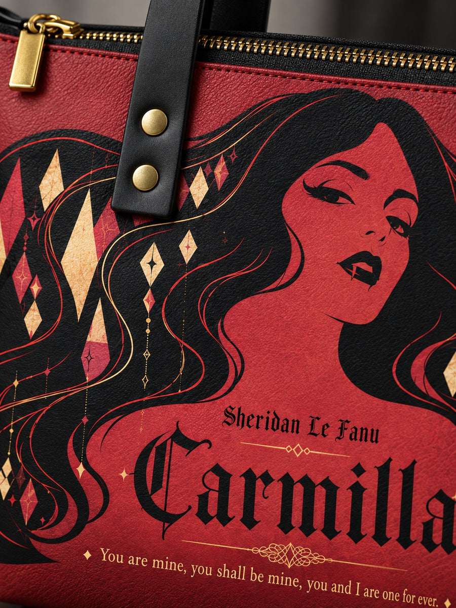 "Carmilla" Crimson Bride Leather Tote Bag
