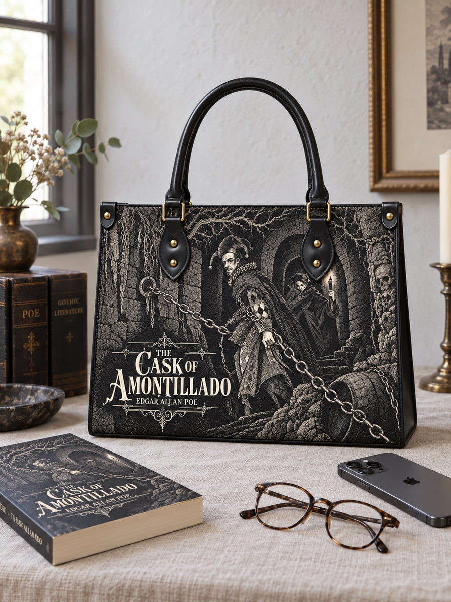 "The Cask Of Amontillado" Leather Handbag