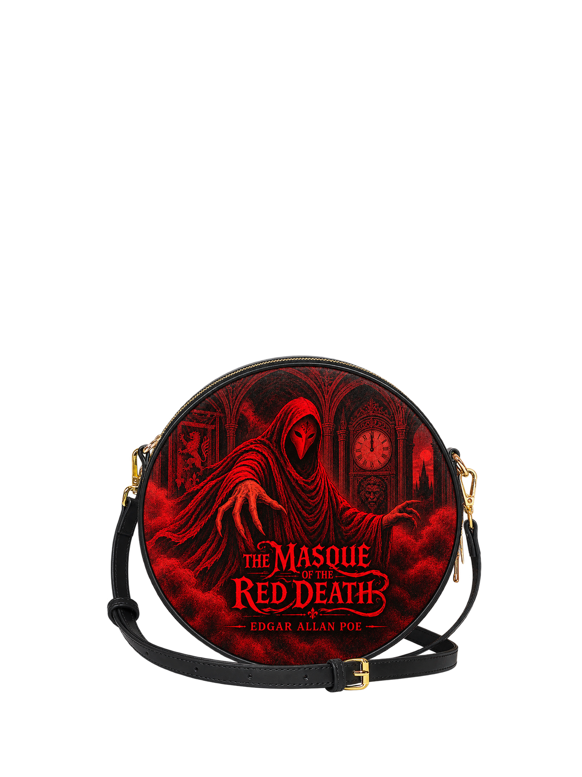 "The Masque Of The Red Death" Circle Crossbody Bag