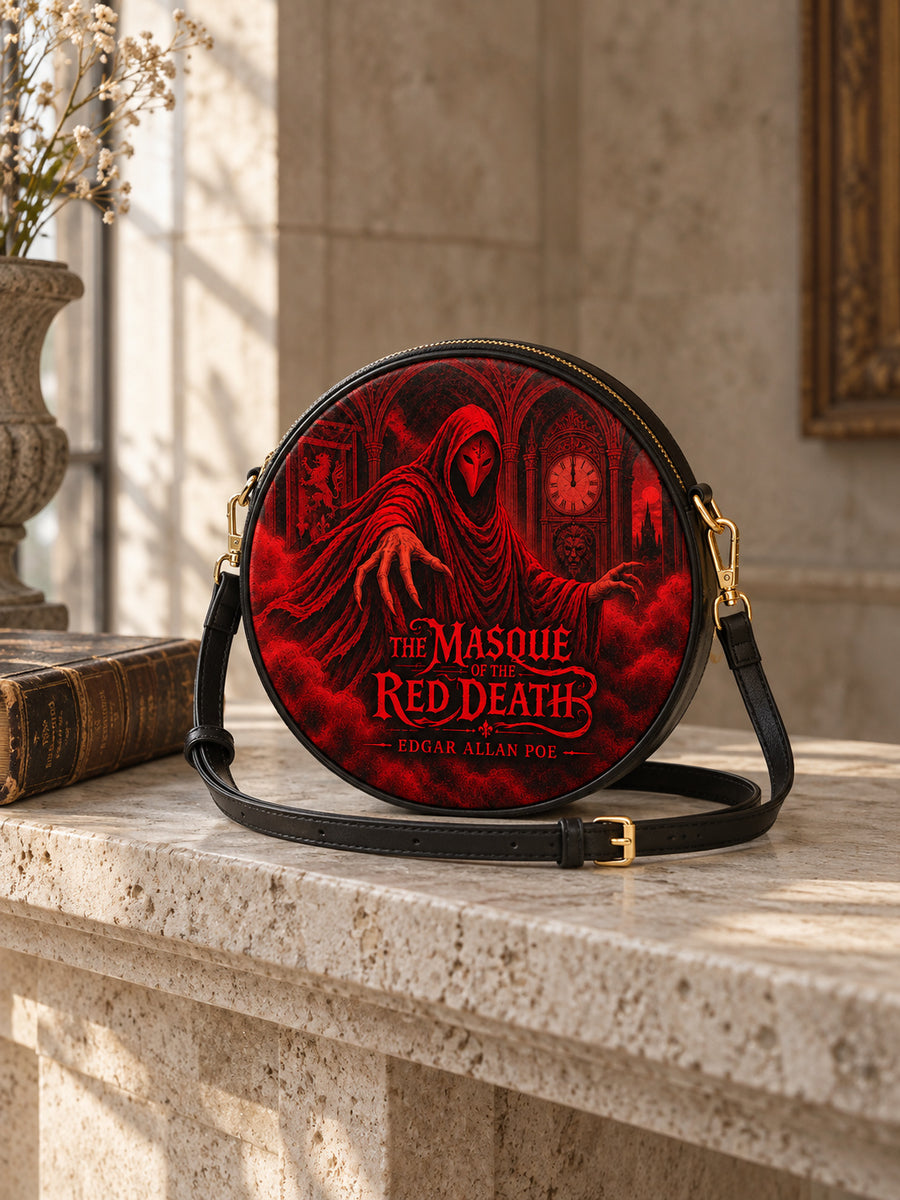 "The Masque Of The Red Death" Circle Crossbody Bag