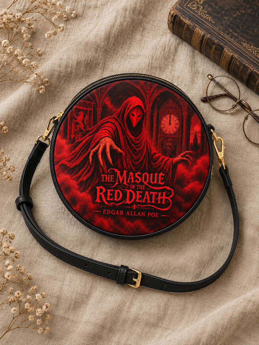 "The Masque Of The Red Death" Circle Crossbody Bag