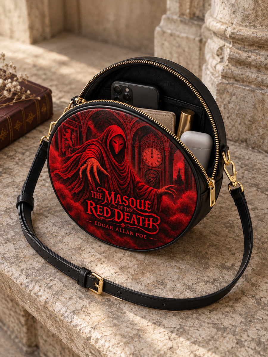 "The Masque Of The Red Death" Circle Crossbody Bag